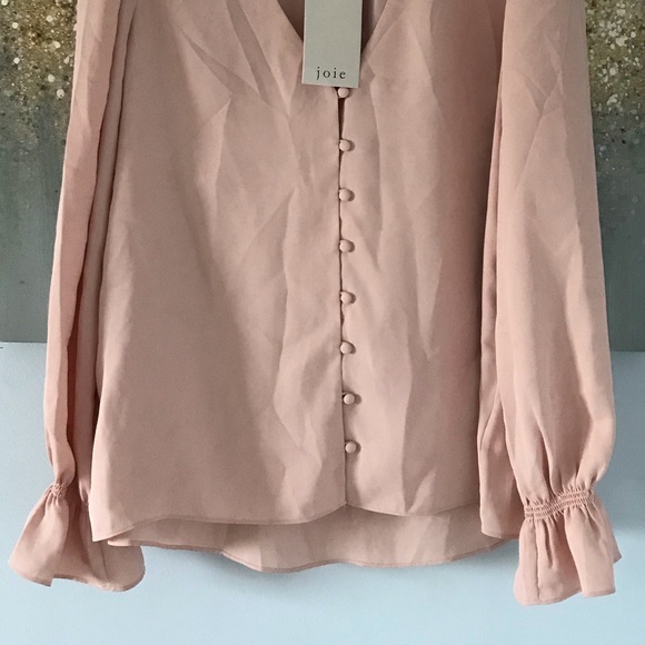 Joie Poet-Sleeve Button Front Bolona Blouse (NWT) - M - Picture 4 of 11